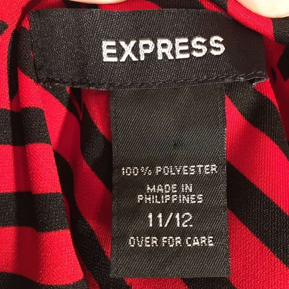 Express Striped Floral Print Shift Dress Sz 11/12 - Picture 7 of 8